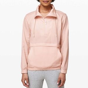 Lululemon Butter Pink Pack Light Half Zip Pullover Jacket Size 4